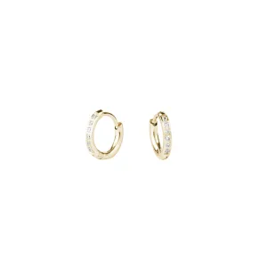 Mini Stacks Chic Huggie Earrings - 8mm