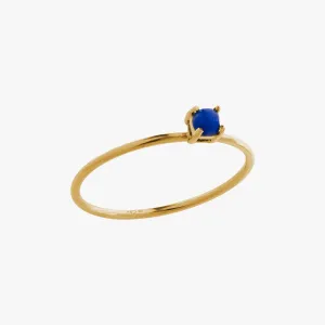 Minimal Lapis Ring Gold