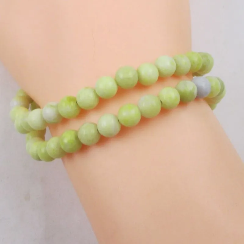 New Jade Double Strand Gemstone Bracelet