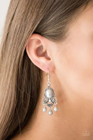 Paparazzi Earring ~ I Better Get GLOWING - Silver