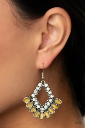 Paparazzi Earring ~ Just BEAM Happy - Yellow