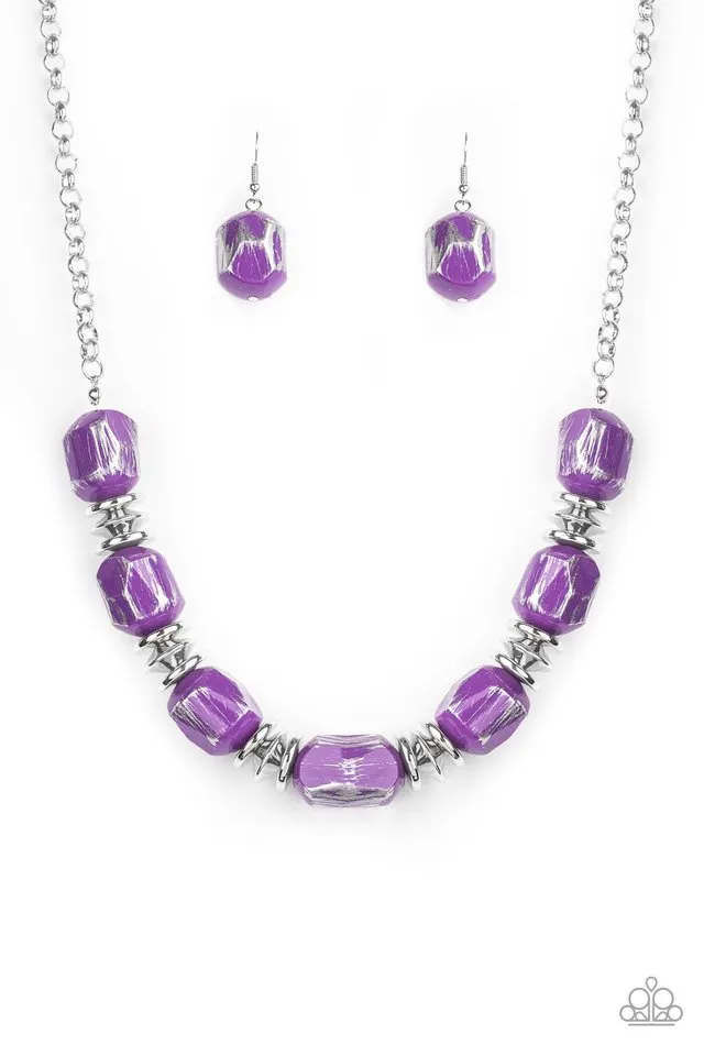 Paparazzi Necklace ~ Girl Grit - Purple