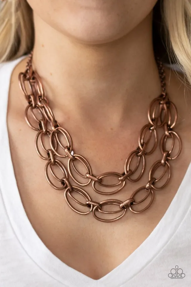 Paparazzi Necklace ~ Status Quo - Copper