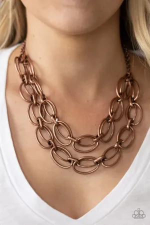 Paparazzi Necklace ~ Status Quo - Copper