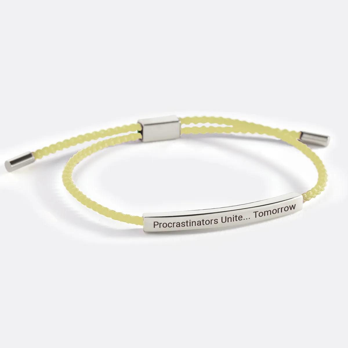 Procrastinators Unite... Tomorrow Inspire Bracelet