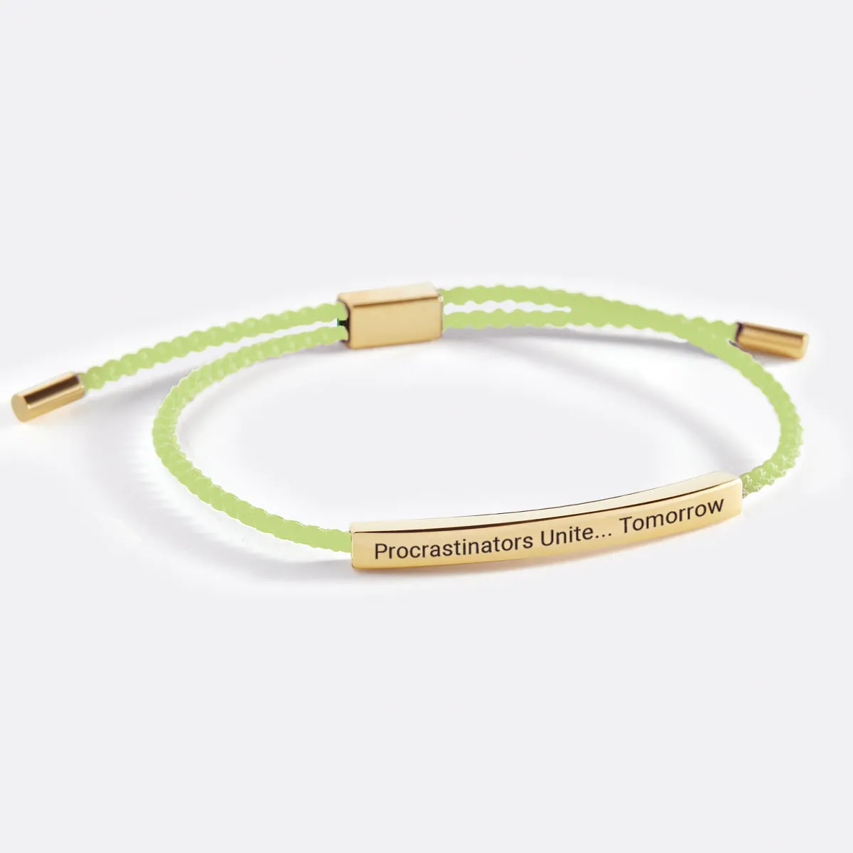 Procrastinators Unite... Tomorrow Inspire Bracelet