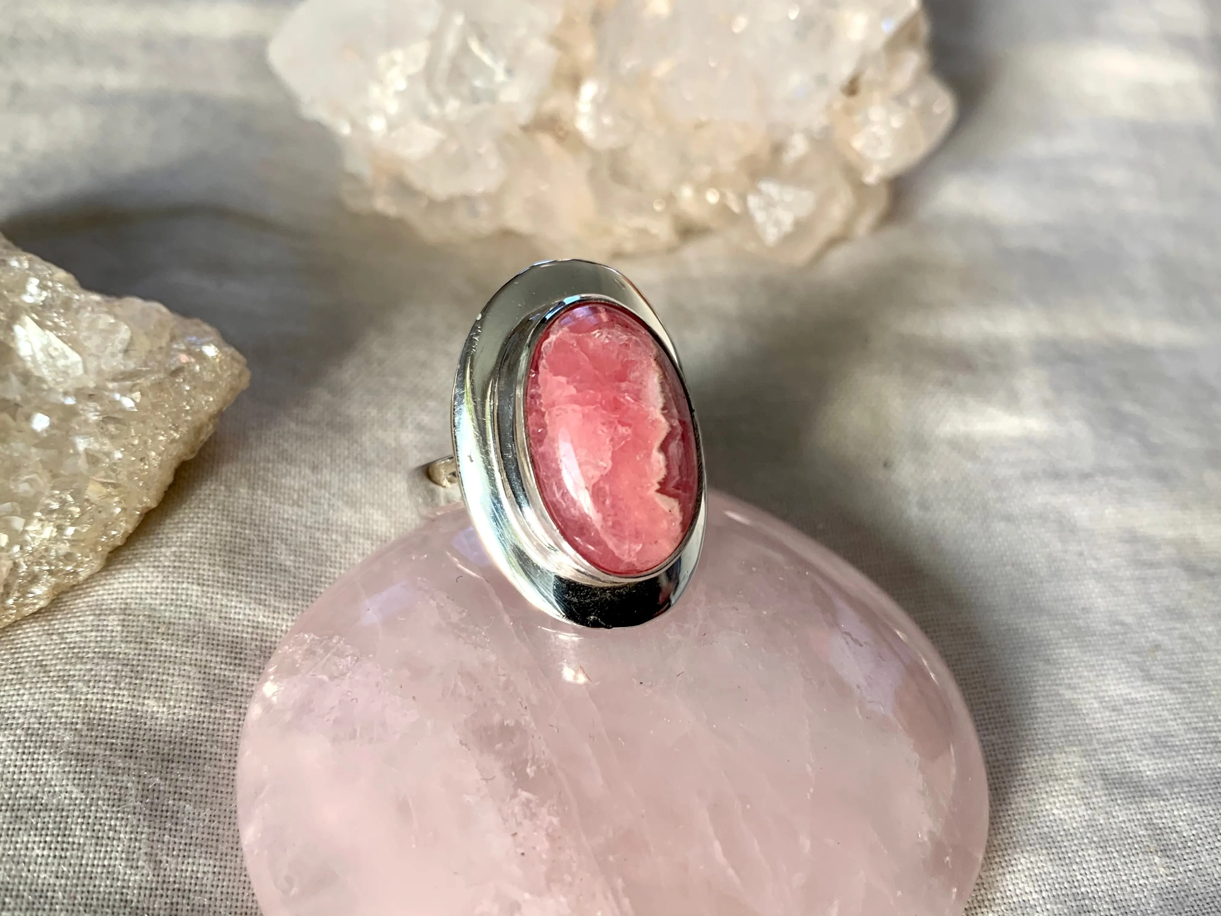 Rhodochrosite Dinah Ring - Small Oval