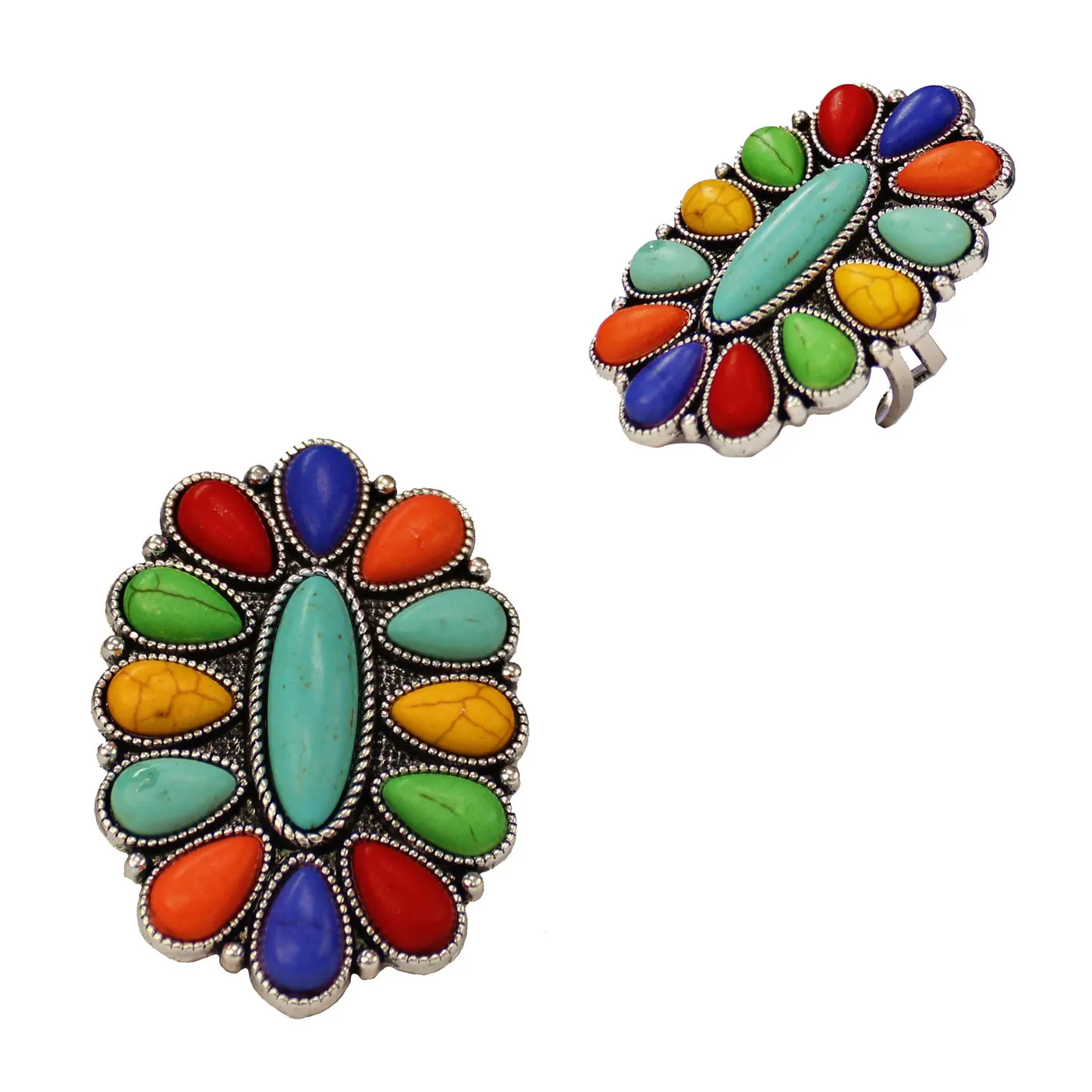 RING : COLORFUL CONCHO  RING