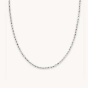 Rope Bold Chain Necklace in Silver