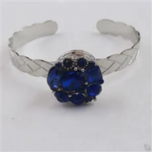 Royal Blue Crystal Bangle Bracelet