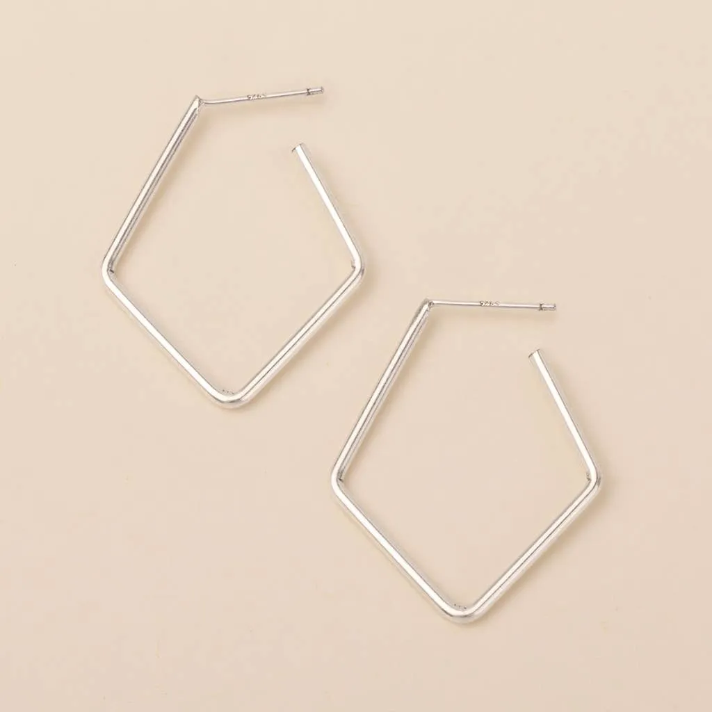 Scout Curated Wears - Refined Earring Collection - Orion Diamond Hoop/Sterling S