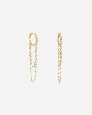 Shashi Pave Chain Earrings