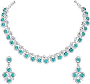 Silver Plated Necklace and Earrings Set