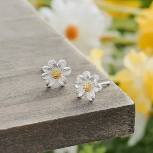 Sterling Silver Daisy Studs