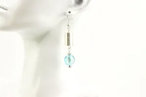 Sweet Silver Tube Earrings