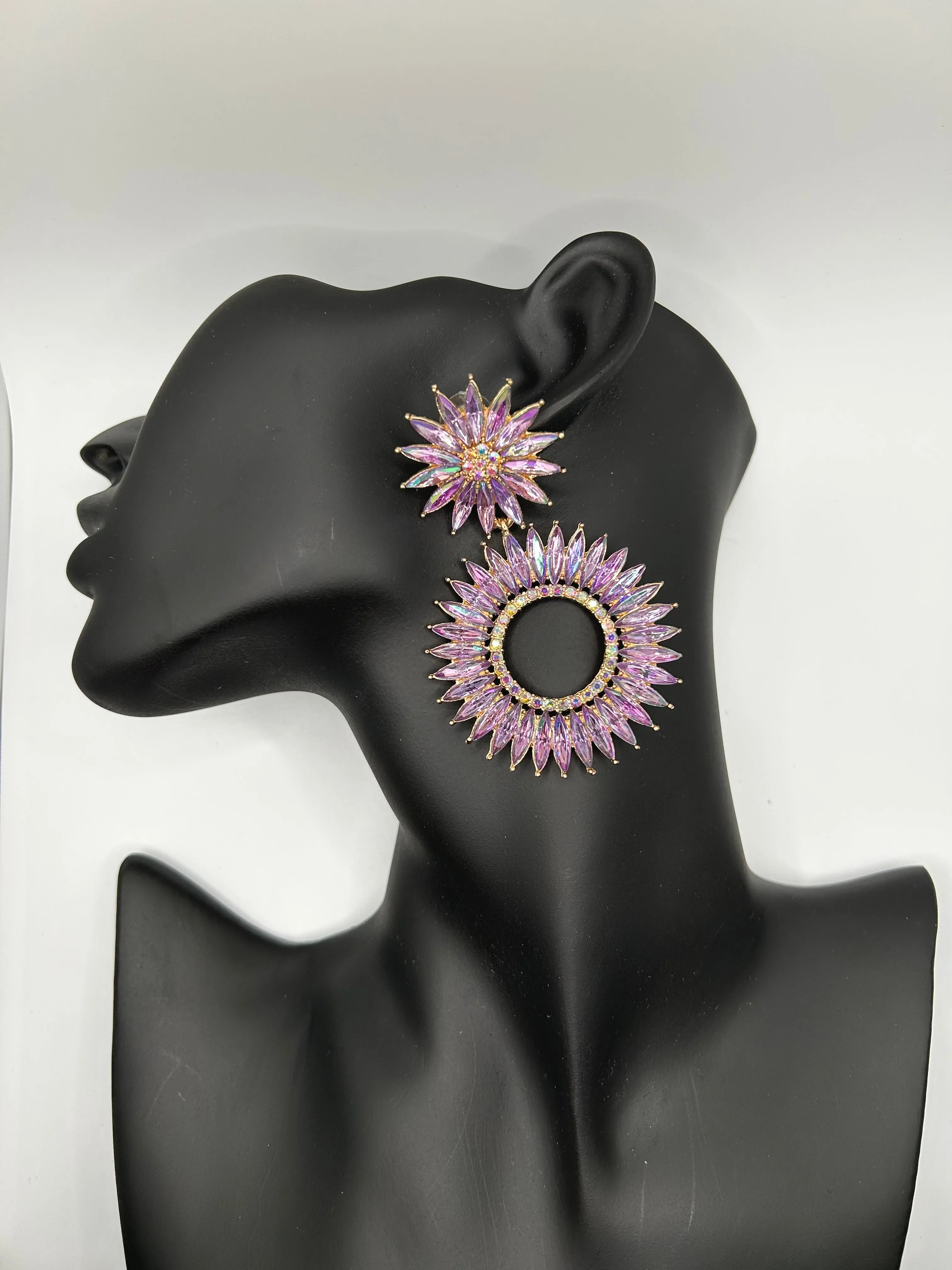 The Sunflower Rhinestone Post Earrings