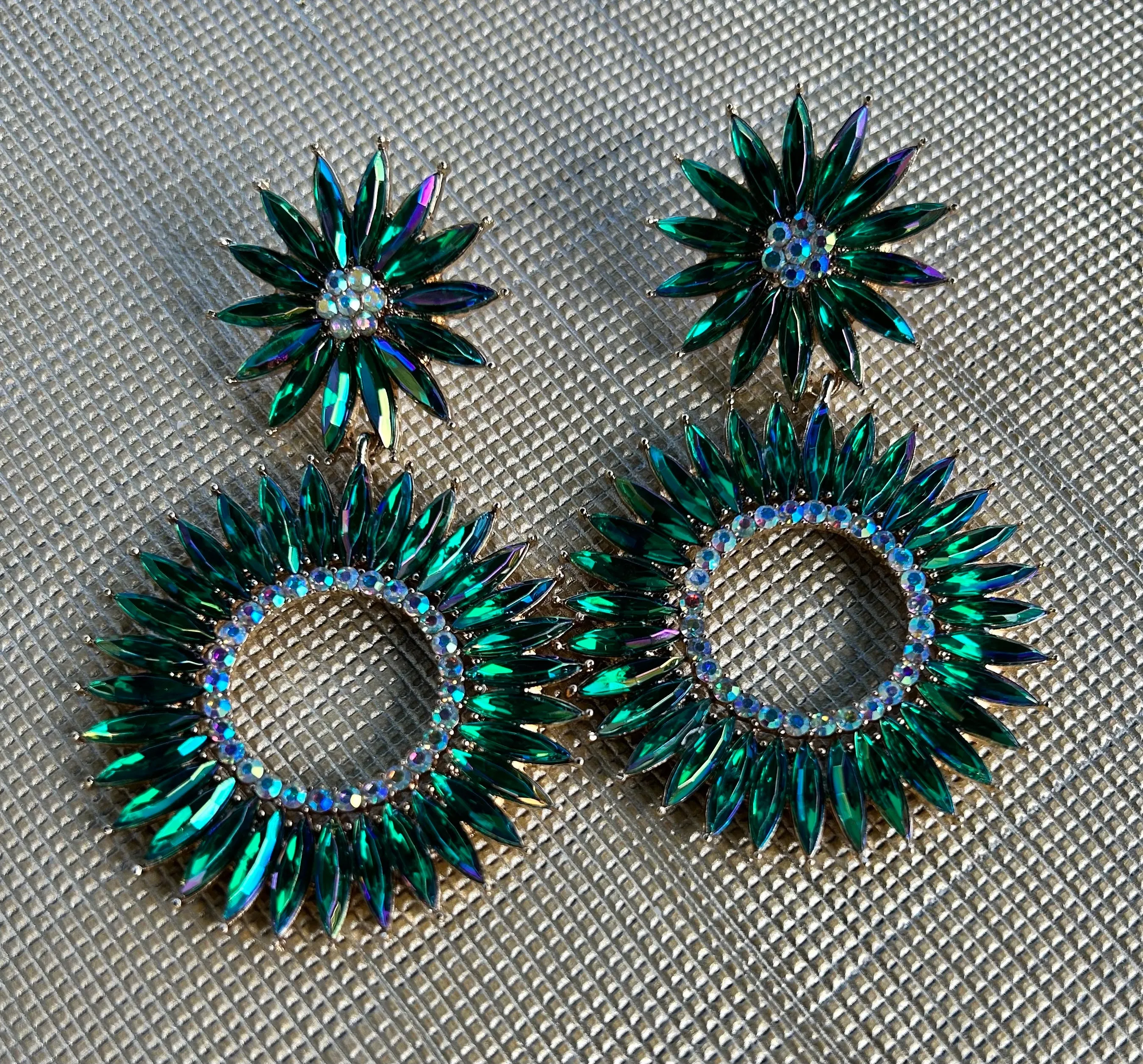 The Sunflower Rhinestone Post Earrings