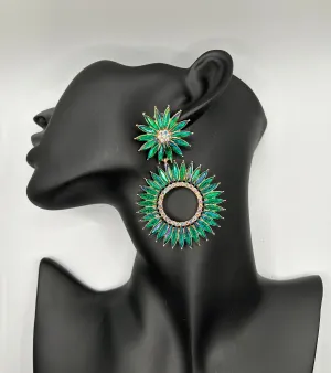 The Sunflower Rhinestone Post Earrings