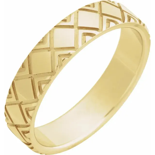 Timeless Imprint Engraved Band