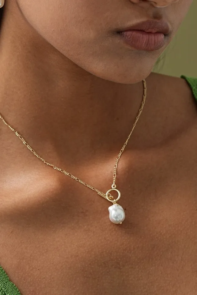 Timeless Pearl 14K Gold Necklace