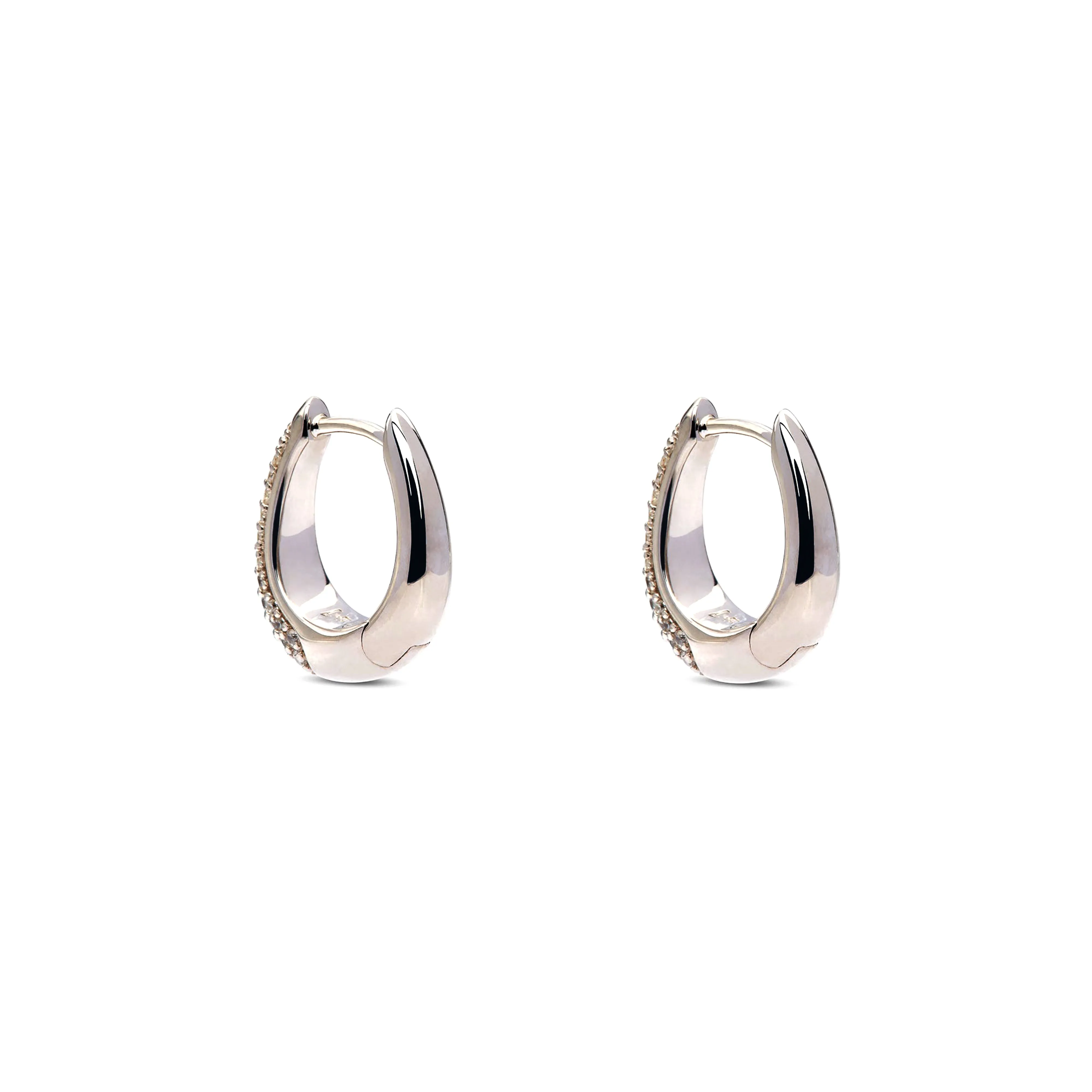 Tom Wood - Liz Hoop Pave Silver