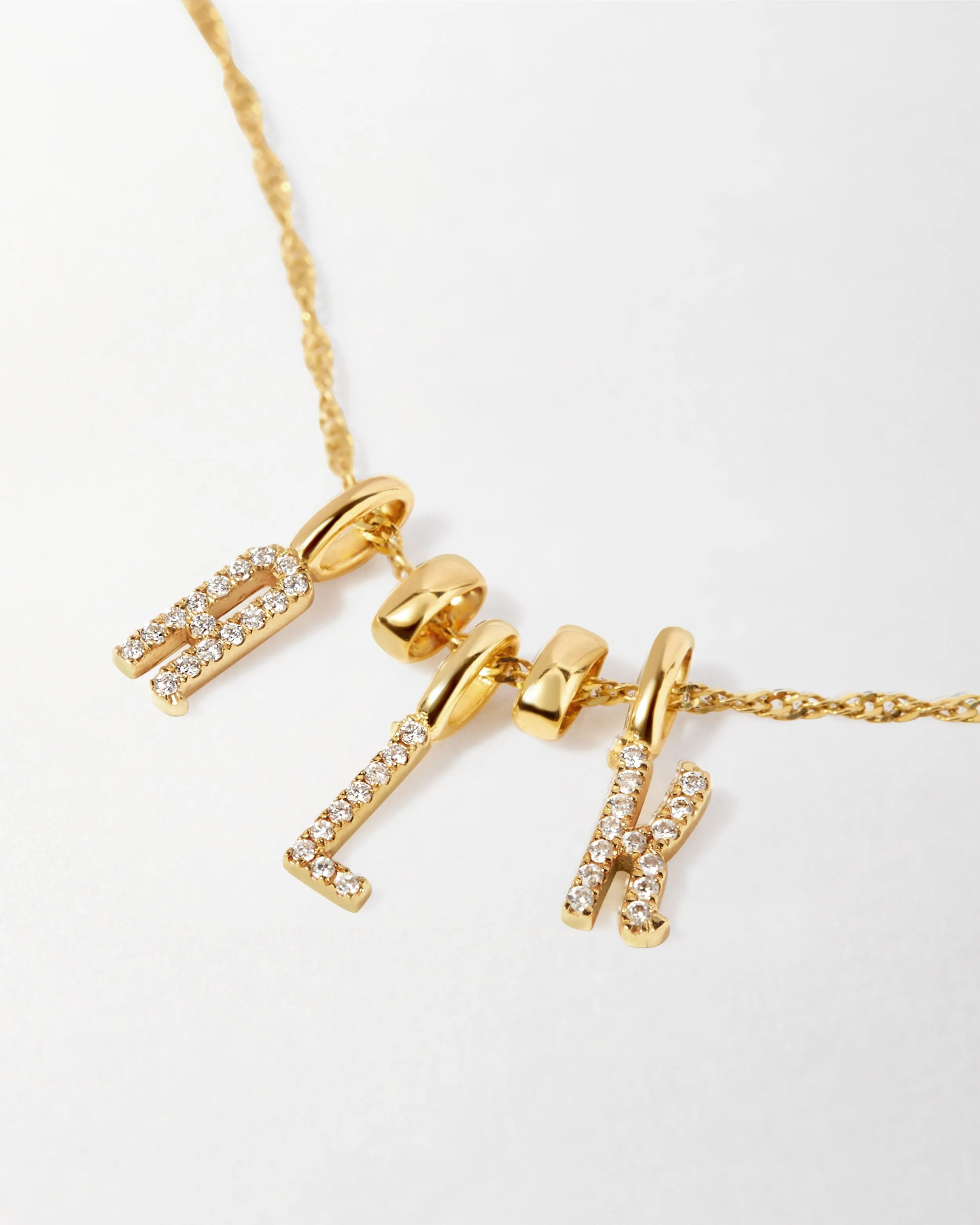 Triple Initial Diamond Necklace