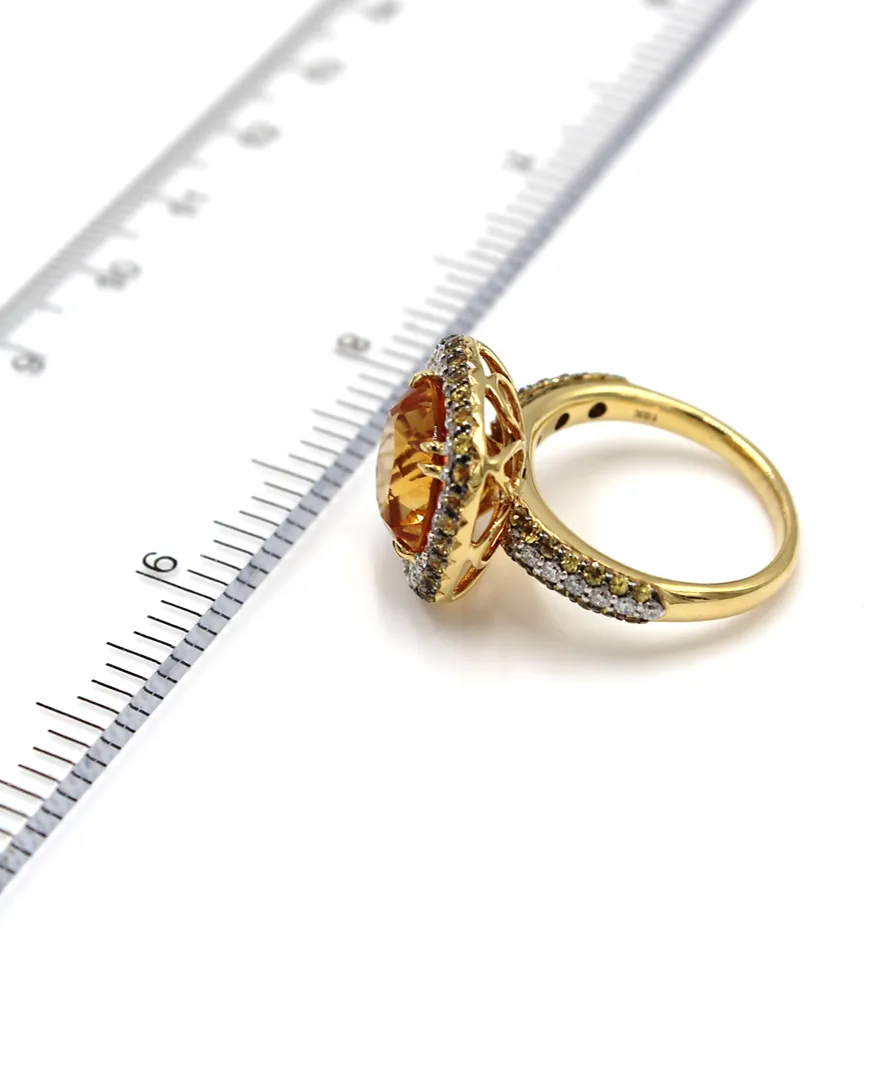 Vanna K Citrine Ring with Yellow Sapphires