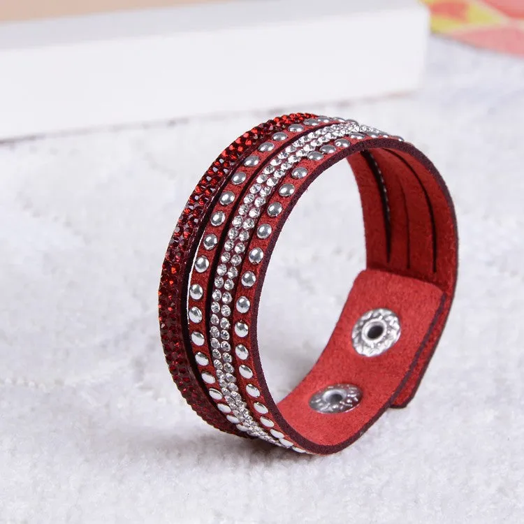 Women Fashion Leather Bracelet Charm Bracelet