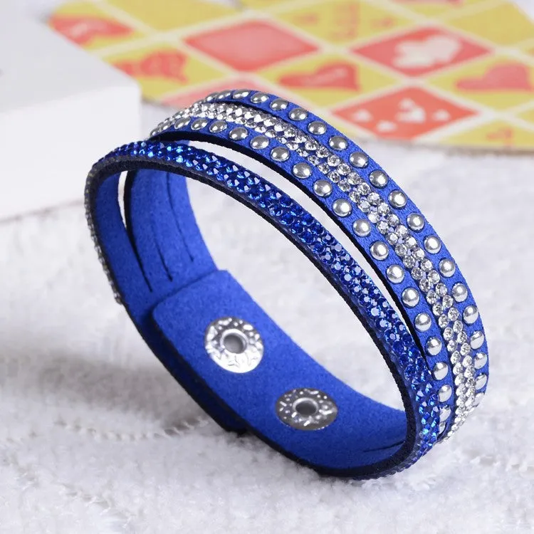 Women Fashion Leather Bracelet Charm Bracelet