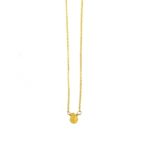 Yellow Sapphire Mini Drop Necklace