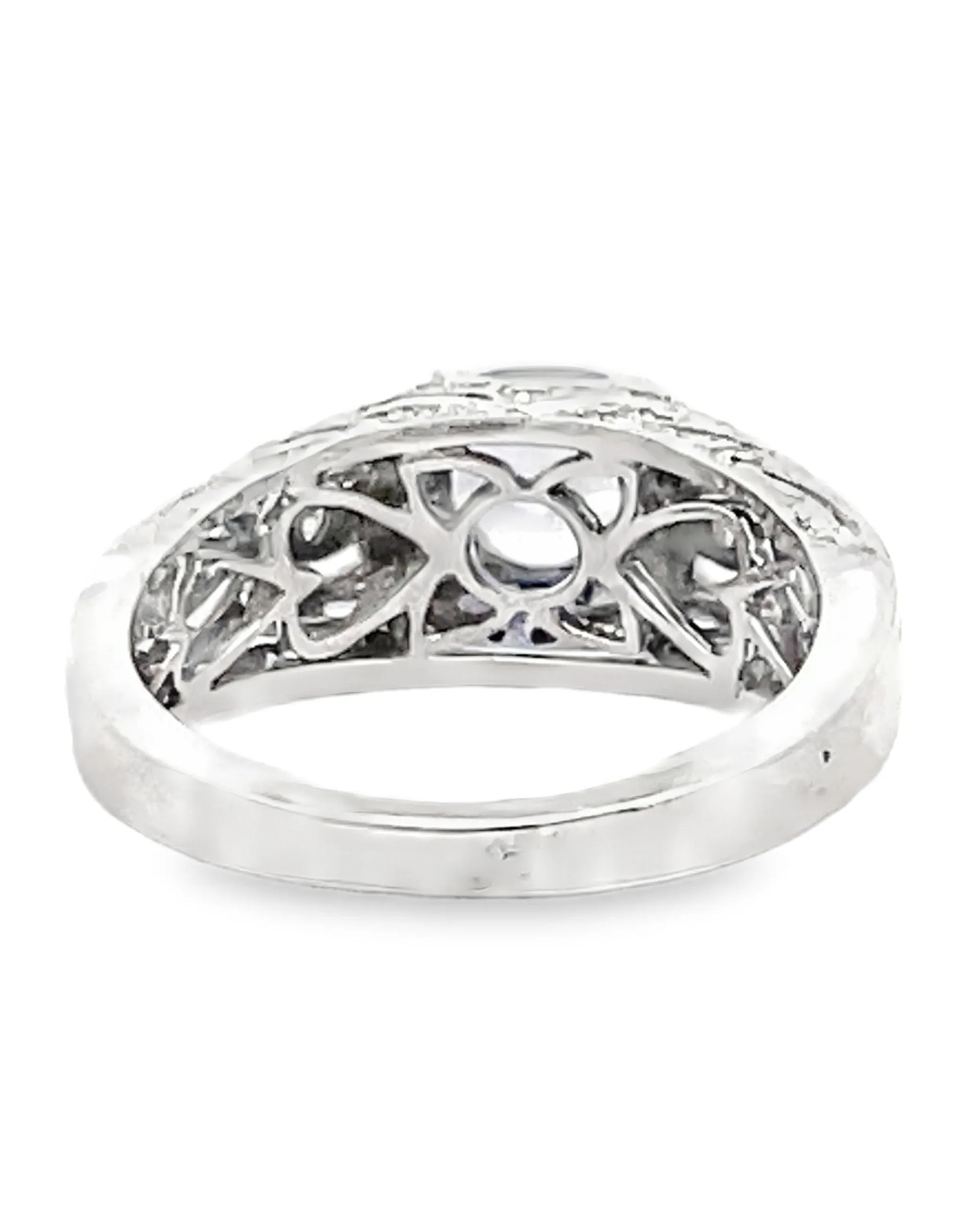 Zeghani ZR201 14K White Gold Ring with Iolite